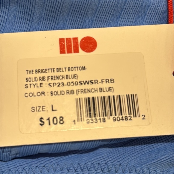 SOLID & STRIPED WOMEN’S LARGE BIKINI BOTTOMS BRIGETTE BELT IS HIGH WAISTED NWT - Picture 5 of 5